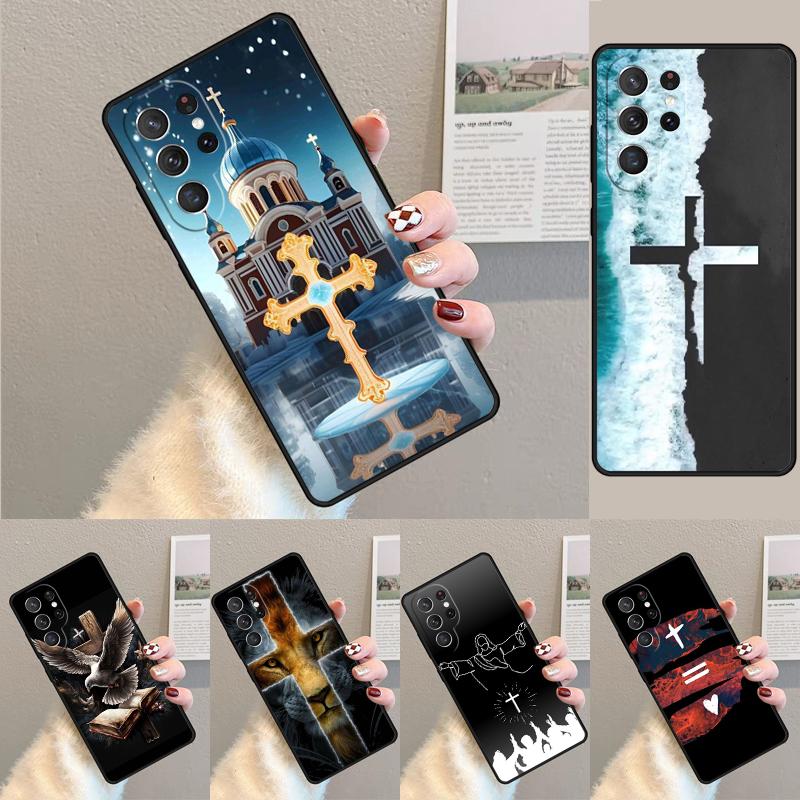 Крутой чехол для телефона с крестом веры для Samsung Galaxy note 10 pro S26 Ultra S23 S24 FE S25 S21 S22 PLUS противоударный чехол