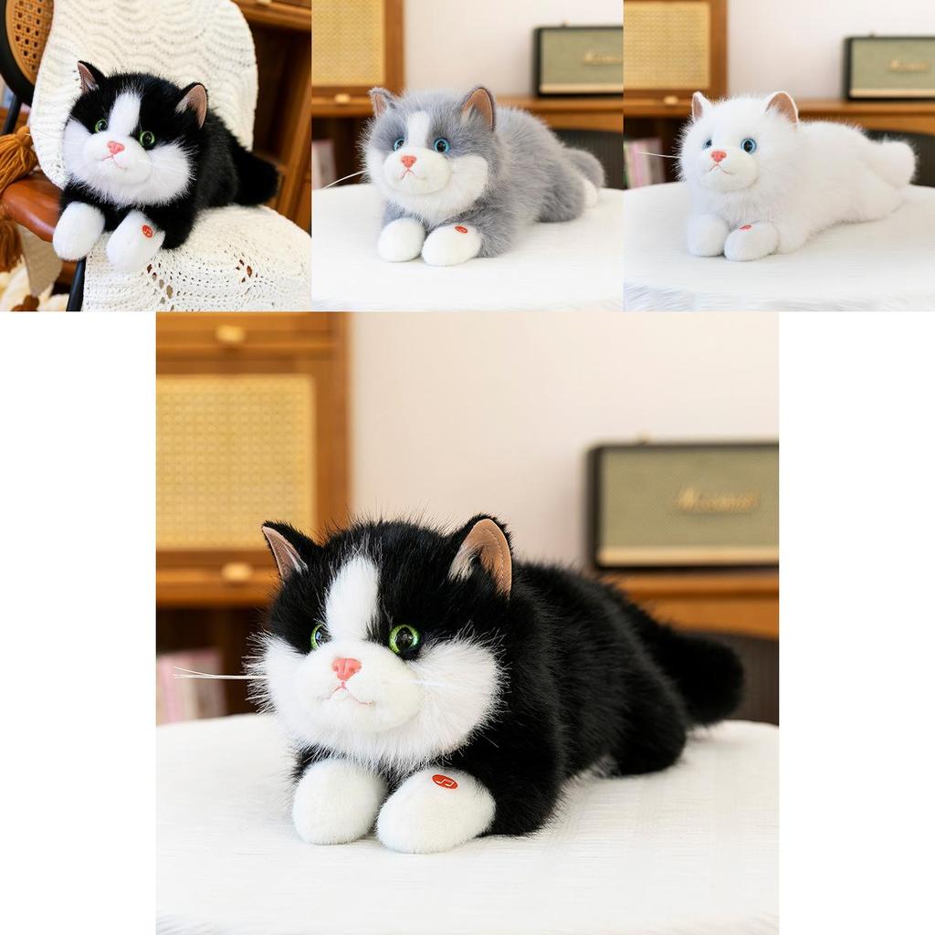 Cute Cat Plush Doll With Sound Function For Children And Gift Giving