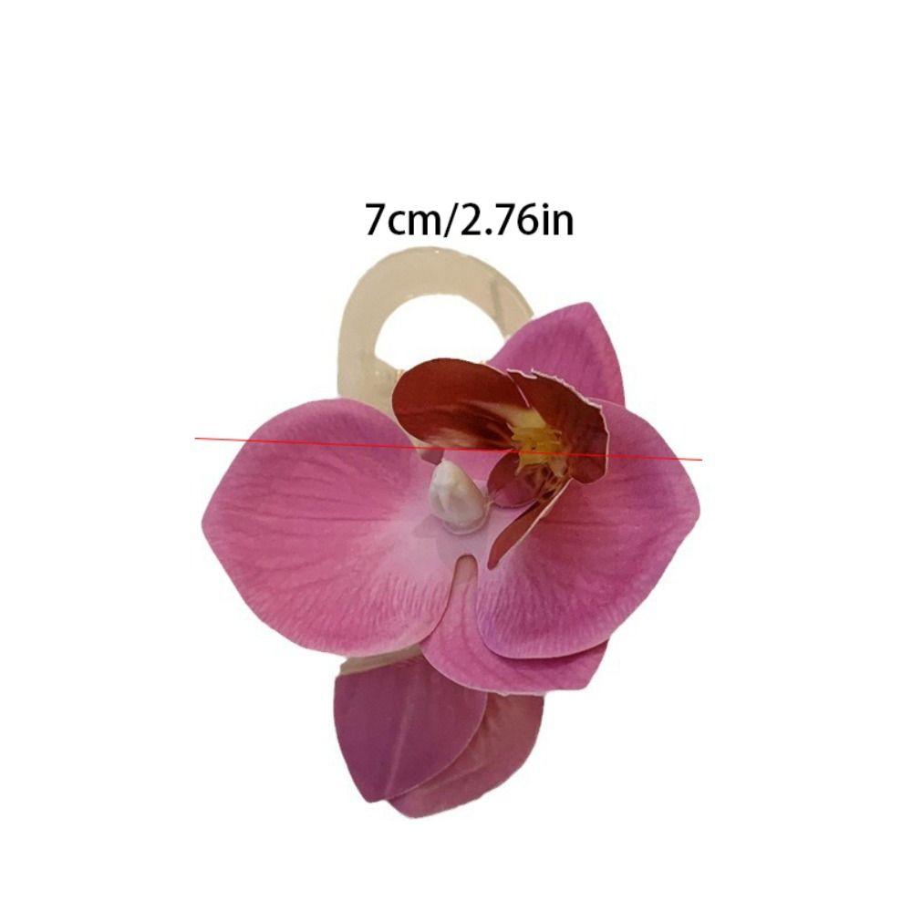 Cloth Flower Hair Claw Bohemia Barrettes Large Shark Clip Creative Orchid Hair Clip  Daily