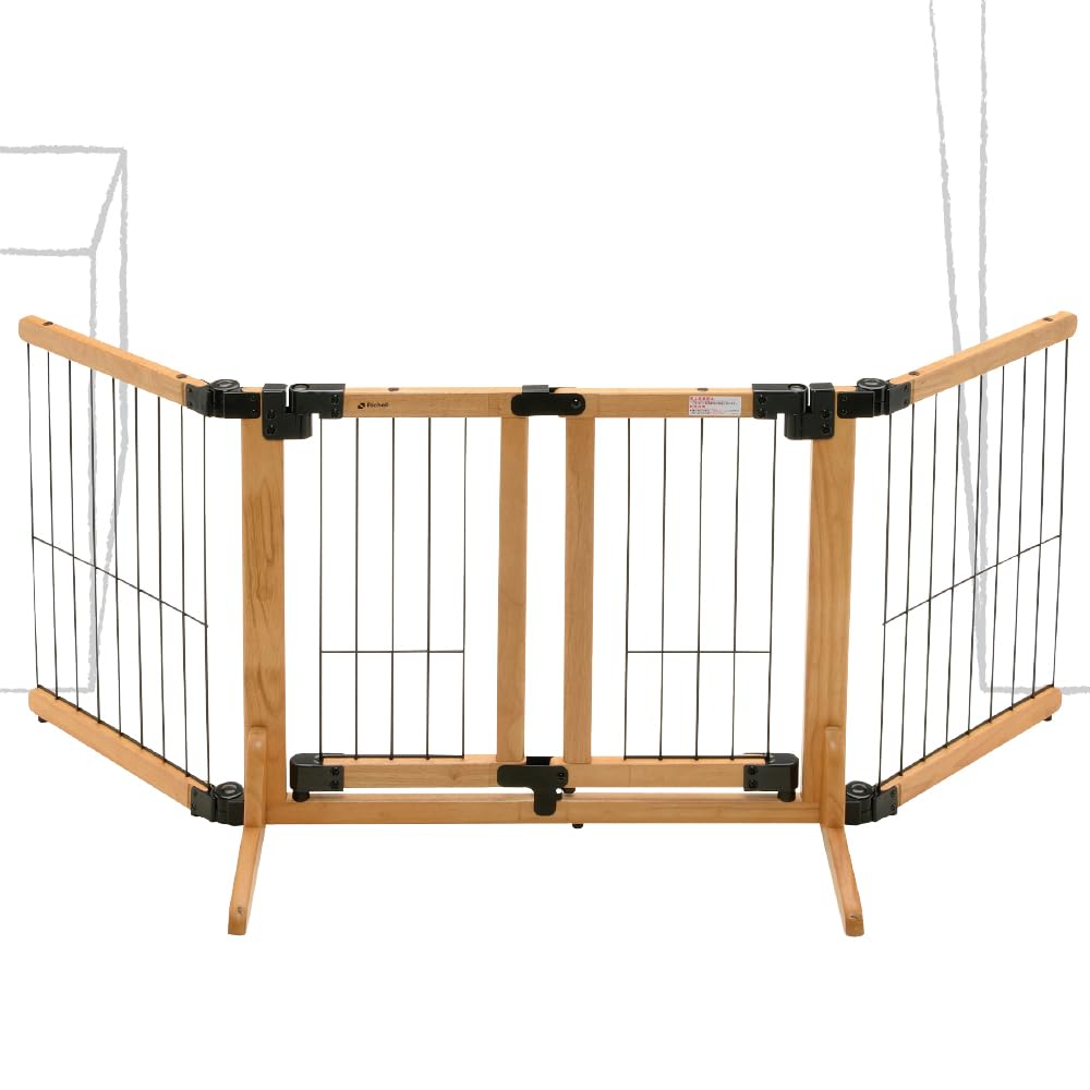 Wooden swing pet gate wide