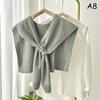 Knitted Shawl Women'S Autumn And Winter Big Shawl All-Match Solid Color Scarf