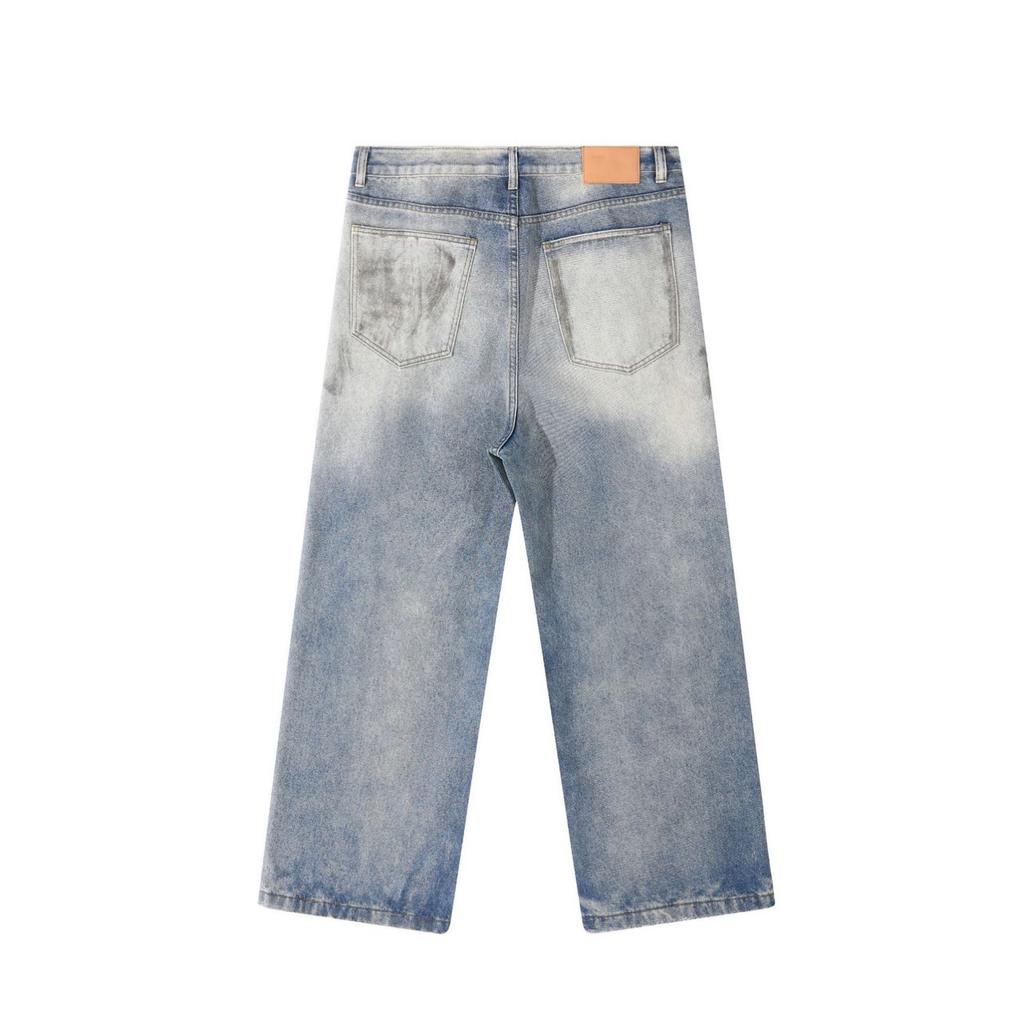 Новые мешковатые джинсы с 3D-принтом в виде цепочки для мужчин и женщин, повседневные мешковатые прямые джинсовые брюки, широкие джинсы Y2K