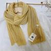140x40cm Cotton Linen Spring Autumn Scarf Solid Color Sun Protection Shawl Korean Versatile Women Scarf