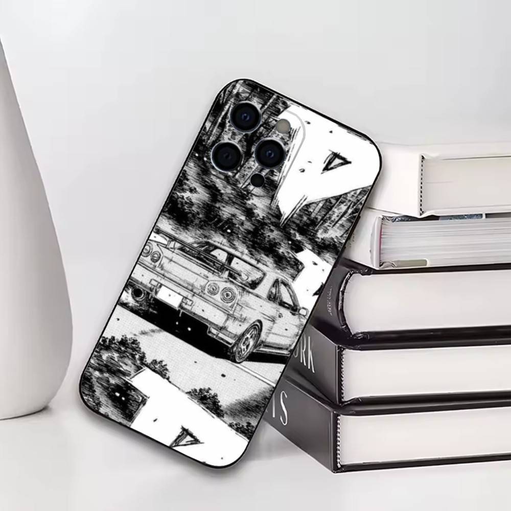 JDM Japanese Sports Car Tokyo Drift  Phone Case For iPhone17,16,15,14,13,12,11 Plus,Pro Soft Silicone Black Cover
