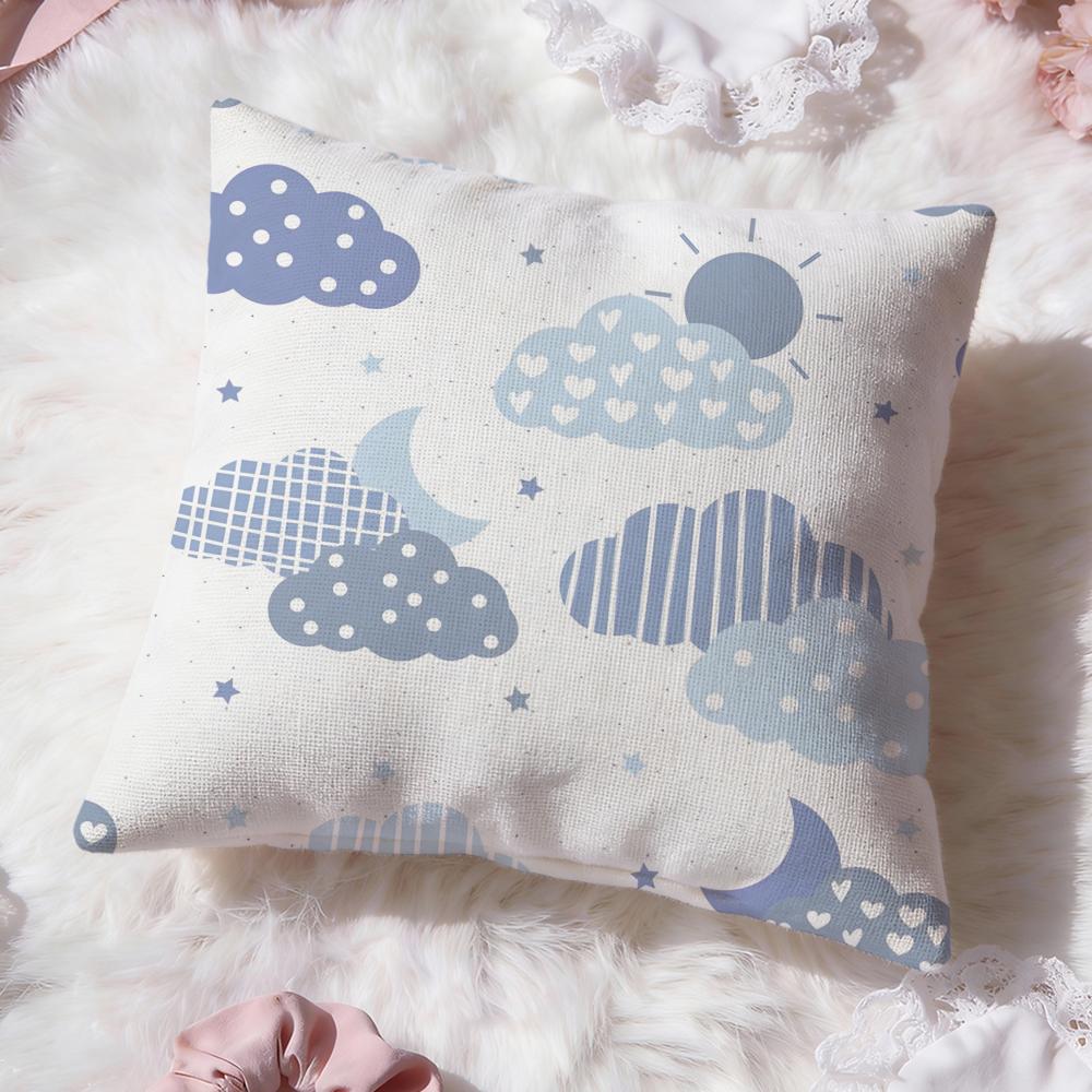 Cute Cartoon Texture Cushion Cover Premium Comfort Reversible Pillow Cove Two in One Design for Any Room Car Interior