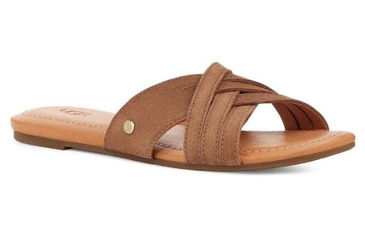 Женские тапочки UGG Слайдеры Женские Каштановые