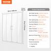 VEVOR Semi-frameless Shower Door, 57.8-59" W x 70" H, Double Sliding Glass Door with 1/4"(6mm) Clear Tempered Glass