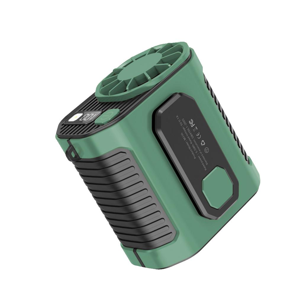 Portable Waist Fan Hanging Neck Waist Clip Fan USB Rechargeable Mini Bladeless Cooler Fan with LED Flashlight for Outdoor Sport