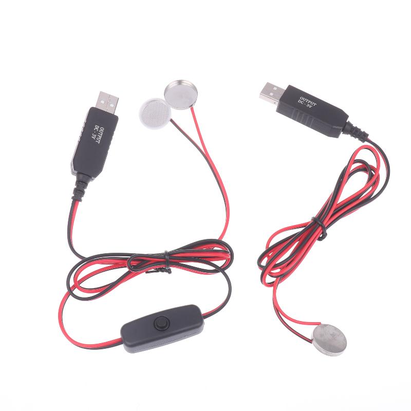 USB-шнур-конвертер питания от 3 В CR2032 для часов и микрофона