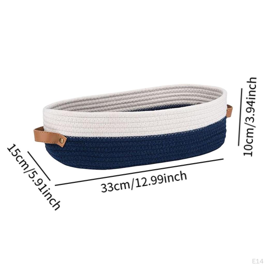 Basket Cotton with Handle, Storage And Bathroom Organizer Container