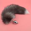 Маленькая металлическая Анальная пробка с собачьим хвостом, натуральный мех, задний хвост, анальный болт, лисья Анальная пробка, альтернативный секс-продукт для взрослых
