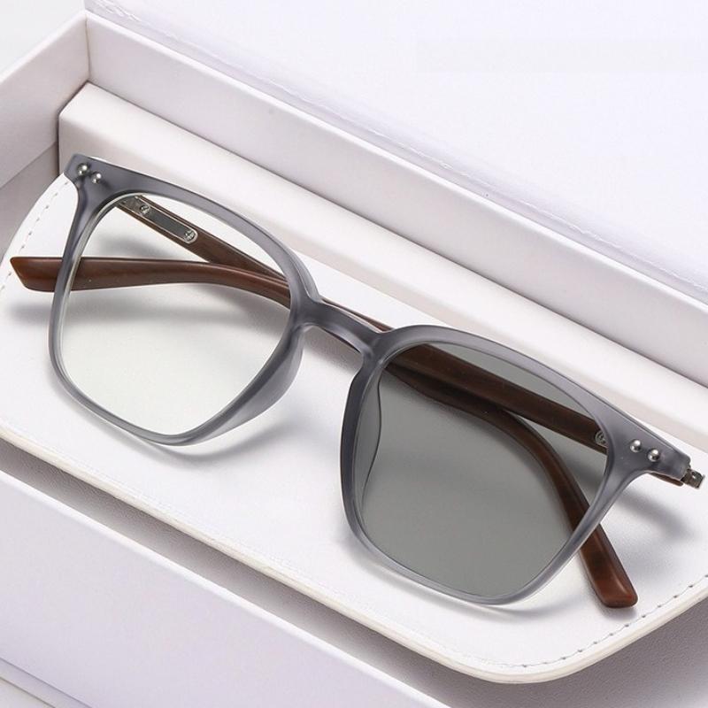 2026 Новые фотохромные очки для пресбиопии с защитой от синего света, стильные очки для чтения с высокой четкостью в квадратной оправе, унисекс