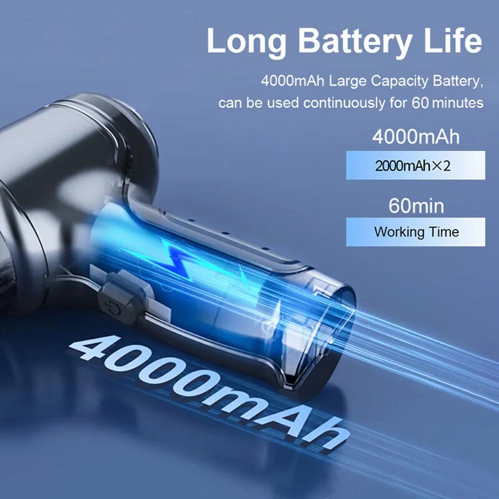 Автомобильный пылесос 95000PA, мощный беспроводной мини-ручной портативный пылесос для автомобильной очистки с сильным всасыванием