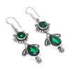 Chrome Diopside Gemstone 925 Sterling Silver Earring 2.29"