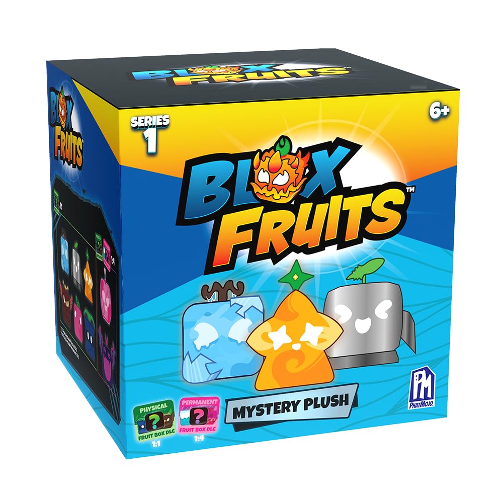 PhatMojo BLOX Fruit Mystery Fruit коллекционная мягкая игрушка серия официально лицензирована - 2 шт. в упаковке (4" в высоту, 1) [DLC, Продукт], Смешанный, CP3310-2PK