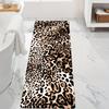 1pc 2D Flat Leopard Print Wild Animal Fashion Flannel Area Rug Non Slip Trendy Decor Carpet For Living Room Bedroom Floor