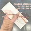 Очки для пресбиопии с розовым градиентом «Кошачий глаз» Безободковые очки для чтения с бриллиантами Блестящие очки для чтения со стразами для женщин