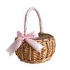 Wedding Flower Girl Hand Woven Storage Basket Flower Basket Desktop Decoration Clutter Organizer