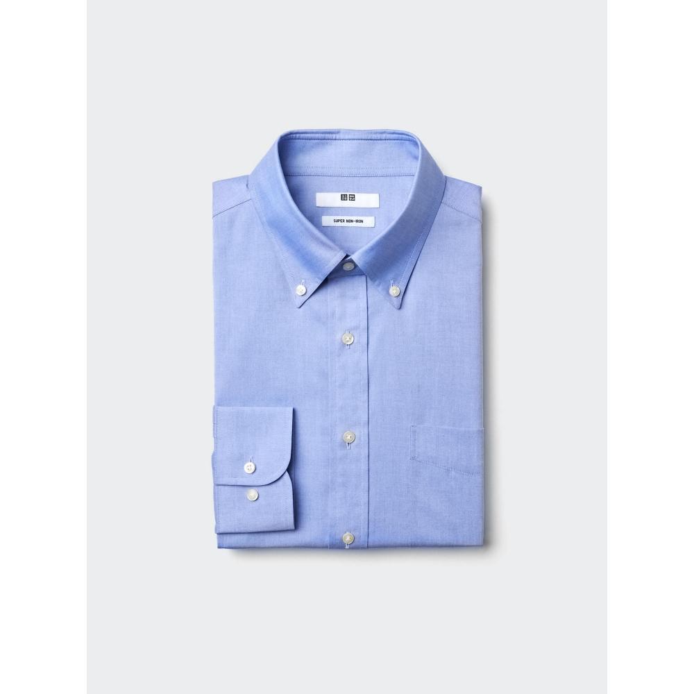 Uniqlo Super Non Iron Shirt  Long Sleeve Button Down Collar 
