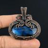 Blue Flash Labradorite Handmade Pendant, Natural Gemstone Jewelry, 999 Copper Wire Wrapped Pendant Jewelry, For Gift