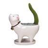 Kitten Ceramic Succulent Pots with Drain Hole Mini Pots for Plants Cactus Plants Containers for