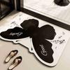 Коврик для пола Ins Butterfly из диатомовой грязи для ванной комнаты, ванной комнаты, двери ванной комнаты, впитывающий, быстросохнущий, противоскользящий коврик, бытовой, простой в уходе коврик для пола