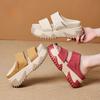 Women's Summer Chunky Platform Beach Sandals Comfortable Arch Support Slide Sandals for Women Anti-Slip Lightweight Slides Thick Soles Flat Sandals