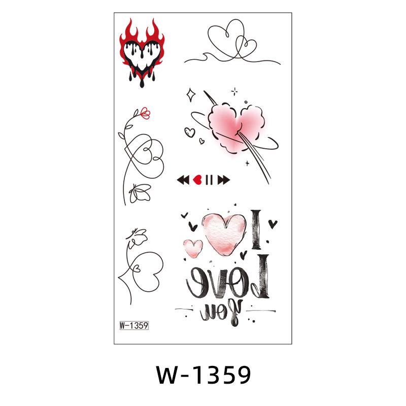 Tattoo Stickers Waterproof And Sweat-Proof Valentine'S Day Temporary Disposable Tattoo Stickers Cute