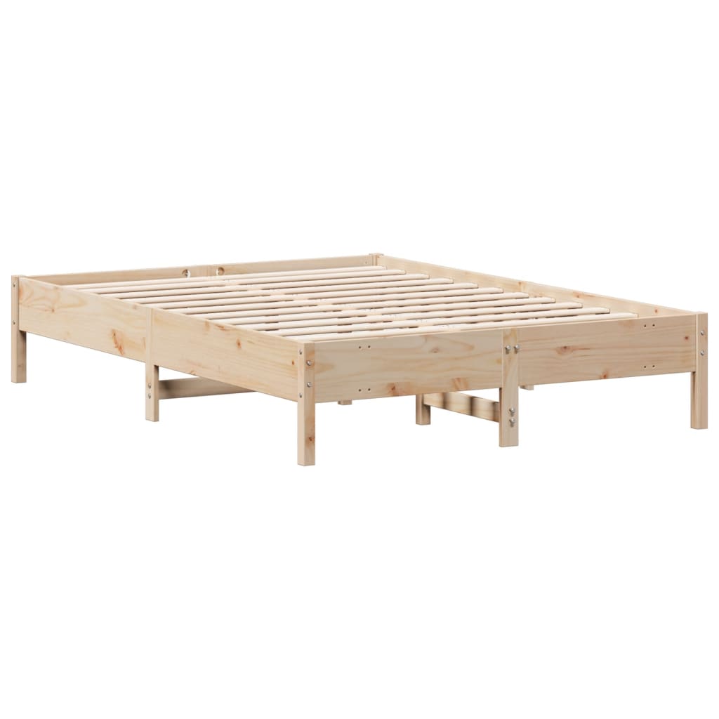 Vidaxl Rama Łóżka Bez Materaca, 120X200 Cm, Lite Drewno Sosnowe