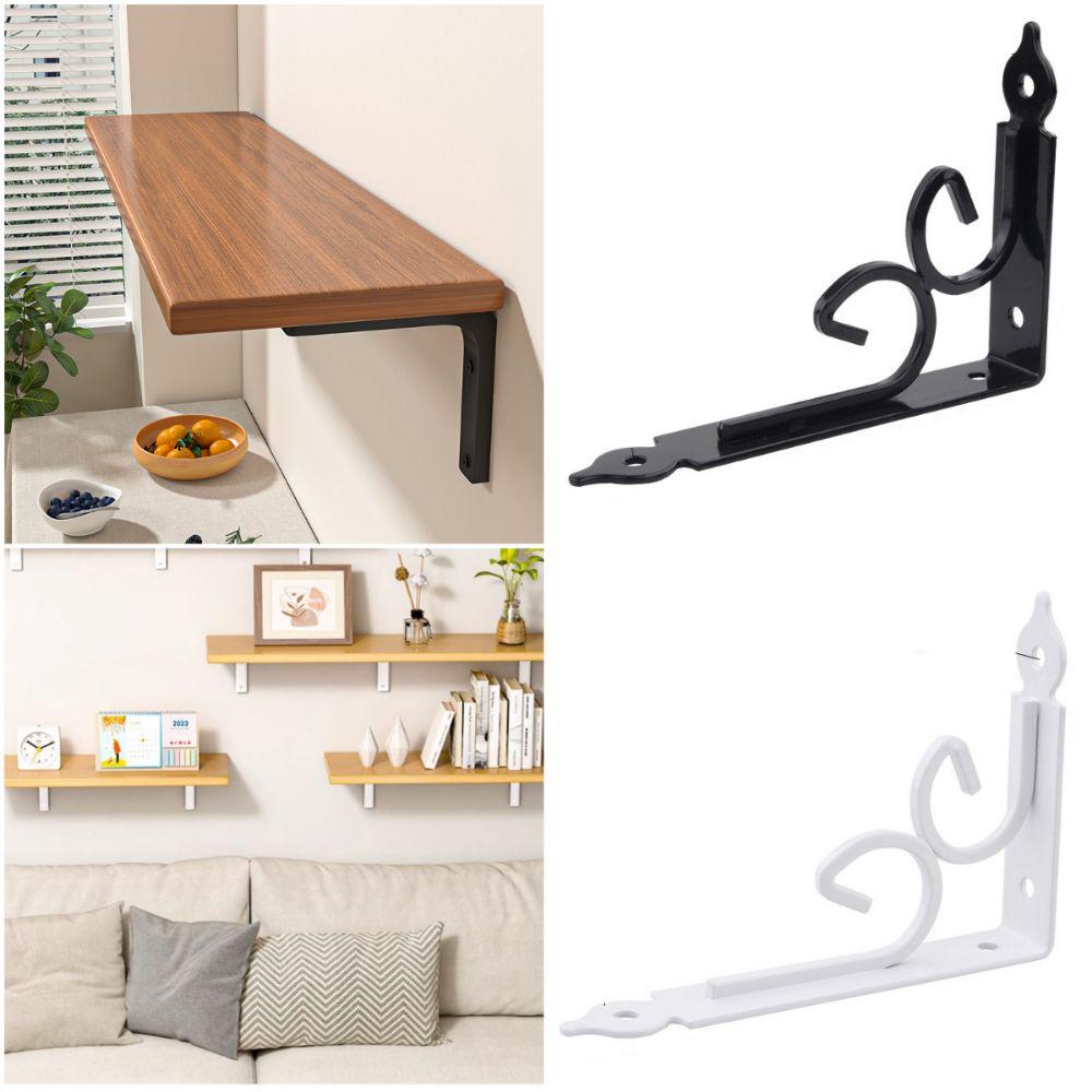 Thickened Metal Shelf Bracket Black White Triangle Bracket Support Shelf Corner Brace  Universal