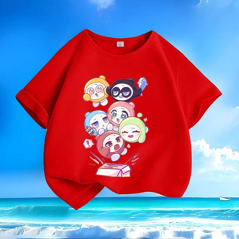 Children's Fashionable and Cute T-shirts, Loose Tops for Boys and Girls in Summer