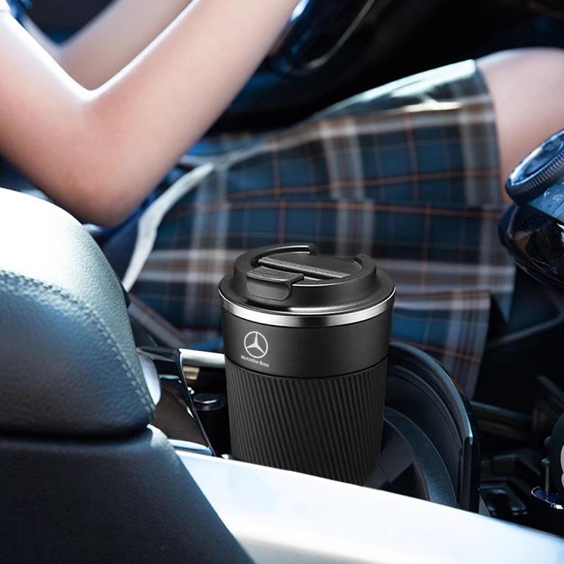 Keyring Thermos Coffee Mug Stainless Steel Coffee Cup Insulated Travel Bottle For Mercedes Benz AMG A C E Class W201 W210 W108 FZ8