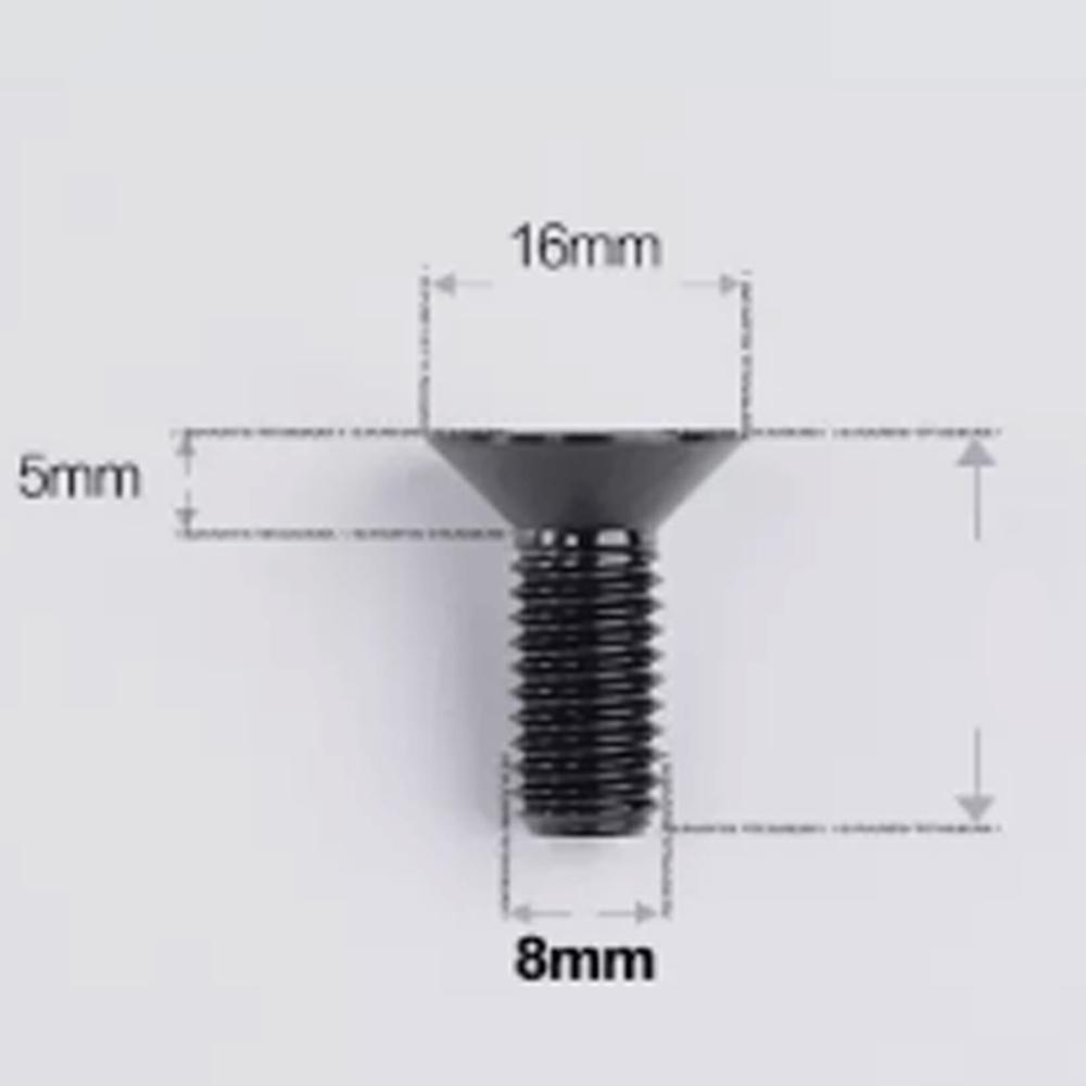 1 PC M8 p1.25mm 20 25 30 35 40 45 50 60mm GR5 Titanium Alloy Countersunk Screw Bolt Flat T40 Torx Head For Motorcycle Bike