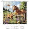 Западная лошадь шторка для душа деревенский фермерский животное жеребенок деревянный забор природа луг полевой цветок бабочка кантри ферма природа пейзаж ткань
