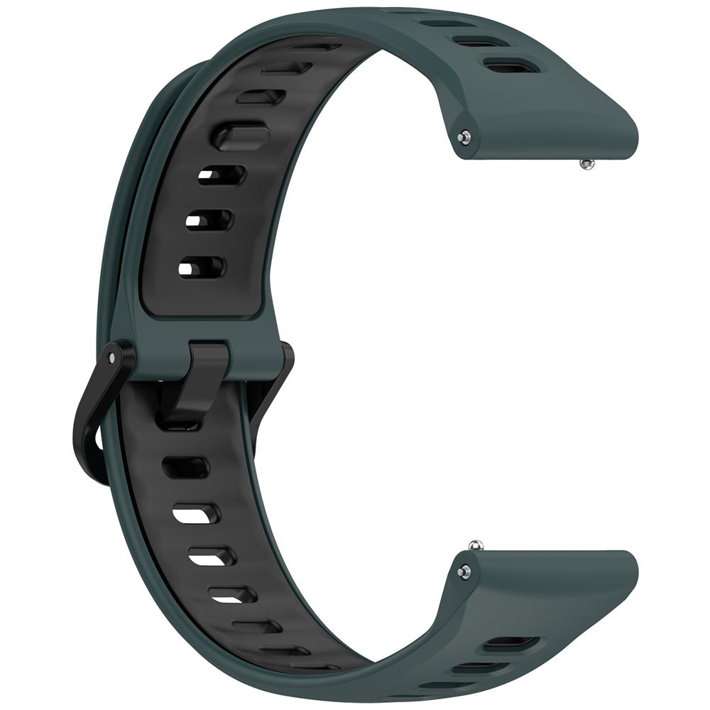 Double Color 22mm universal strap For ticwatch proX / pro3 lite / pro / GTX / E2 For Realme Watch 5 3 2 S rubber buckle silicone