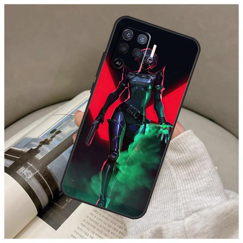 Игровой чехол Valorant для Oppo A74 A94 A54 A18 A38 A58 A78 A98 A80 A60 A40 A96 A76 A16 A15 A17 A57 A77 A5 Pro