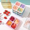 Четырехсекционный ящик для закусок из пшеничной соломы для сохранения свежести