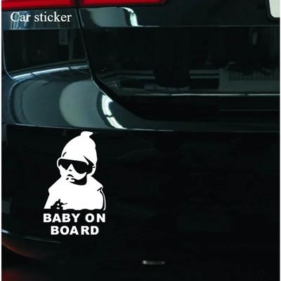 НОВЫЕ Наклейки на машину Креативные BABY ON BOARD Наклейки на заднее стекло автомобиля Задние Светоотражающие Наклейки Предупреждающие наклейки для автомобиля Черные Белые