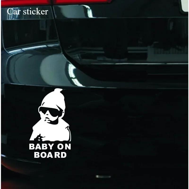 НОВЫЕ Наклейки на машину Креативные BABY ON BOARD Наклейки на заднее стекло автомобиля Задние Светоотражающие Наклейки Предупреждающие наклейки для автомобиля Черные Белые
