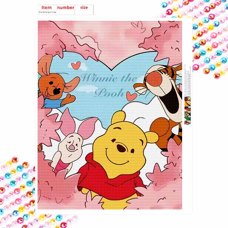 Disney Diamond Art Painting Winnie the Pooh Home Wall Decor Crafts Adult/Beginner Gift Ideas Creative Home Decor