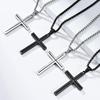 Simple Titanium Steel Cross Necklace ,Neutral And Cool Style ,Niche Personality Pendant ,Versatile Sweater Chain