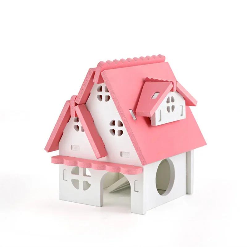 Wooden Hamster Nest Sleeping House Home Luxury Cage Pet Hideout Hut Toy Small Animal Supplies Hamster Hideout