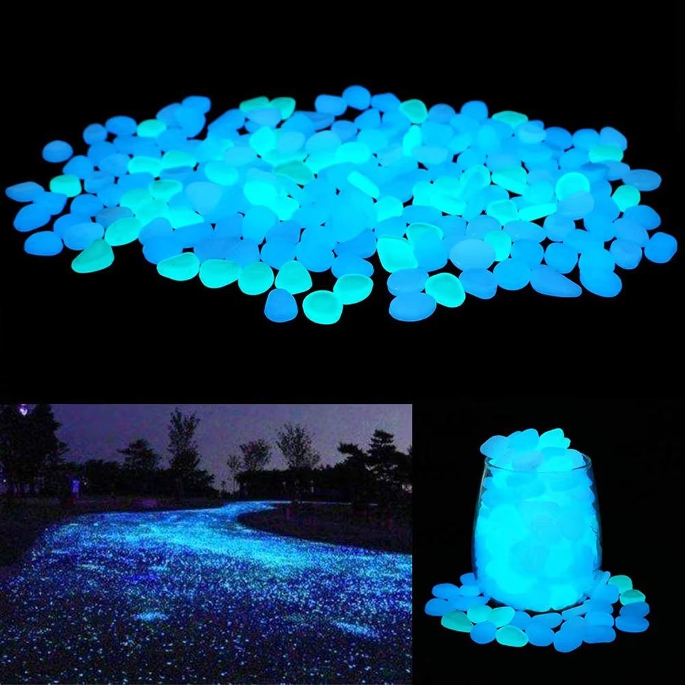 500Pcs Mini Aquarium Decoration Stone Glow Flowerpot Decorative Stone Lawn