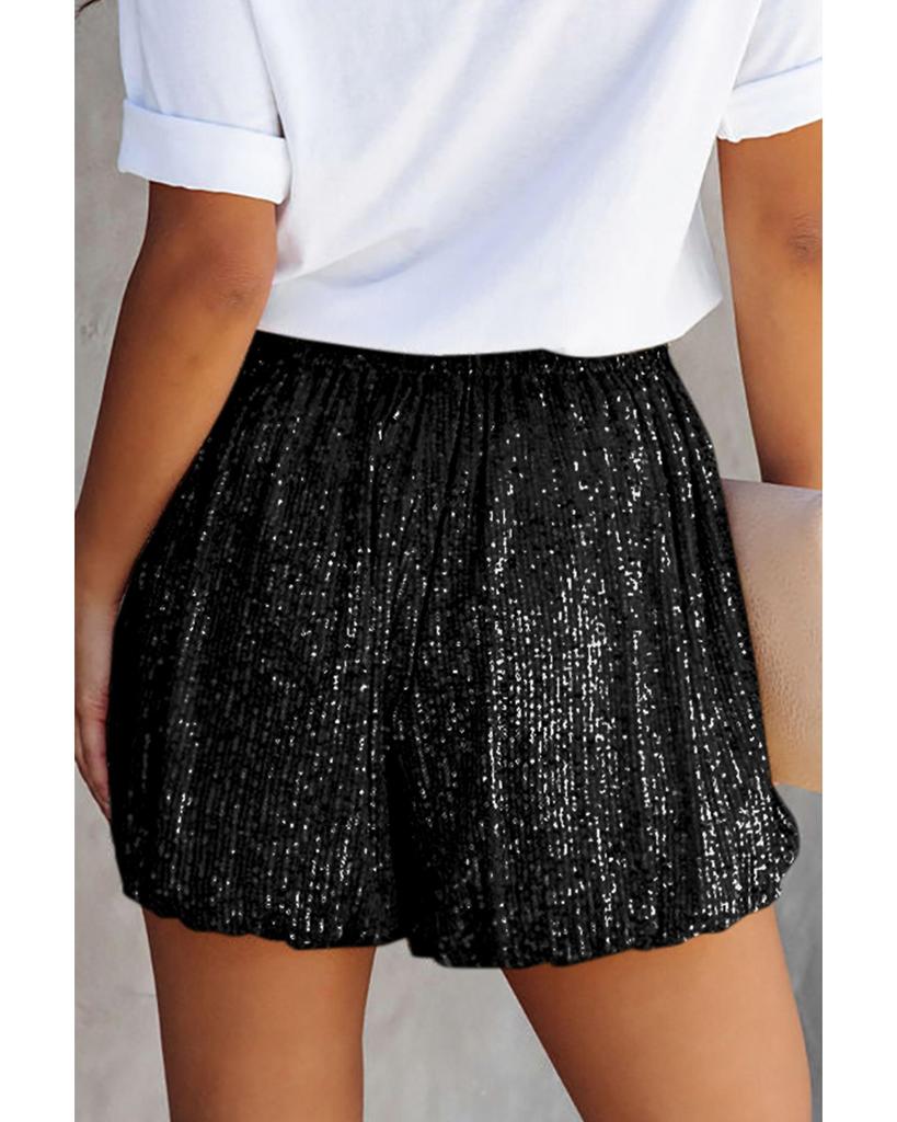 Azura Exchange Повседневные шорты с высокой талией и пайетками