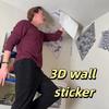 48*48см 3D Настенное искусство Оптическая иллюзия Угловая наклейка на стену Большая Съемная Самоклеящаяся Настенная роспись T Современный Домашний Декор Для Гостиной Наклейка
