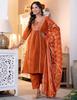 Women Designer Cotton Kurta Pant Dupatta Set Indian Bollywood Top Tunic Kurti Salwar Suit Dress