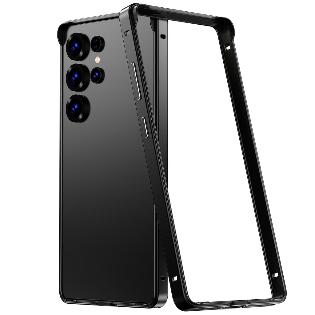 Silicone Metal Bumper Case for Samsung Galaxy S26 Ultra S25 Plus S26Ultra S25Ultra S24Ultra S26Plus S25Plus S24Plus Lock-Free Pure Frame Phone Cover
