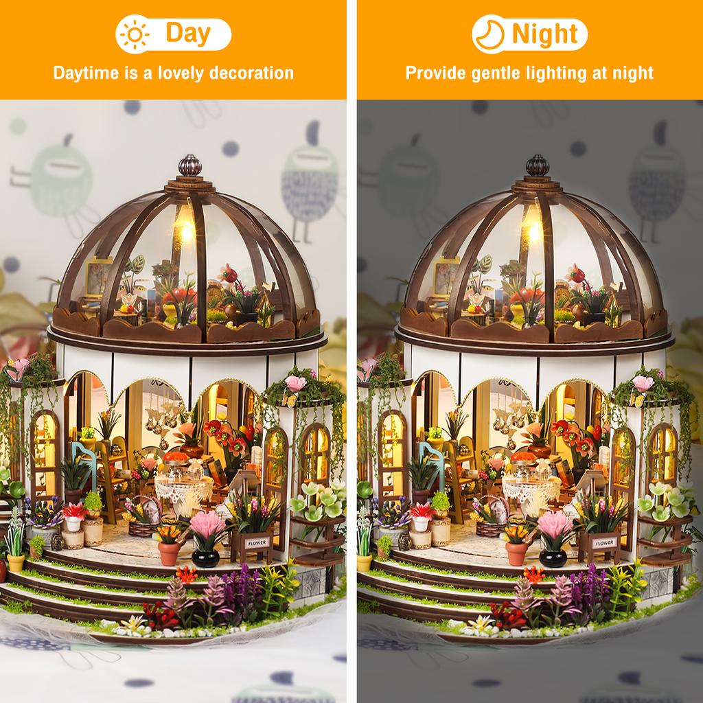 Набор для сборки миниатюрного кукольного домика своими руками 1:Масштаб 24 3D-пазл Сборные строительные игрушки со светодиодной подсветкой и мебелью Мебель ручной работы Кукольные домики