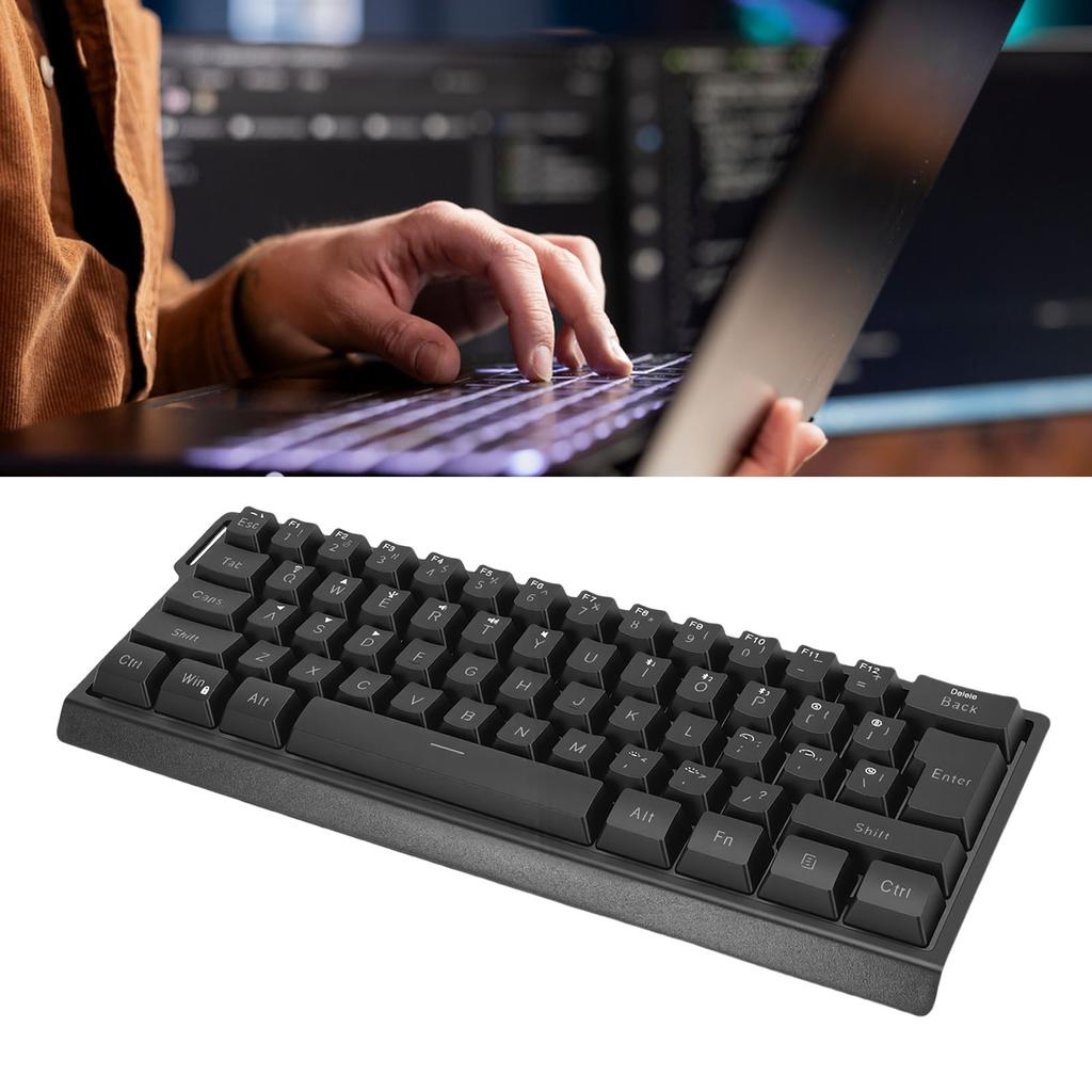 Беспроводная механическая клавиатура 61 клавиша 2,4G Проводная RGB-подсветка Механическая игровая клавиатура с подвесным шнуром