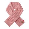 Miki House Knitted Bear Solid Made In Cable Knit for Boys and Pink Scarf, Color, Japan, Kids' Scarf, Girls, Baby, Kids, Children's Clothing,